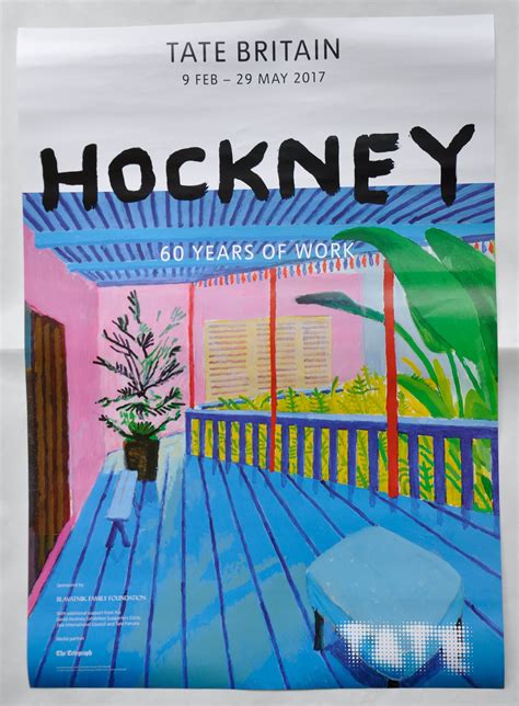 David Hockney Blue Terrace Original Poster By Tate Gallery Perfect