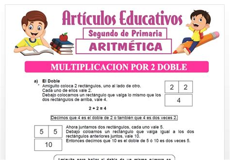 Multiplicación Por 2 Doble Para Segundo De Primaria