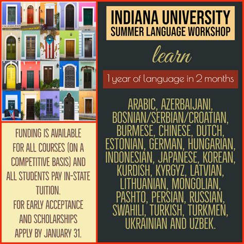 Intensive Summer Language Workshops Announce University Of Nebraska