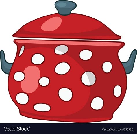 Cartoon Home Kitchen Pot Royalty Free Vector Image