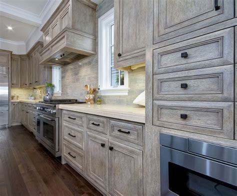 43 Stunning Grey Wash Kitchen Cabinets Ideas Stained Kitchen Cabinets