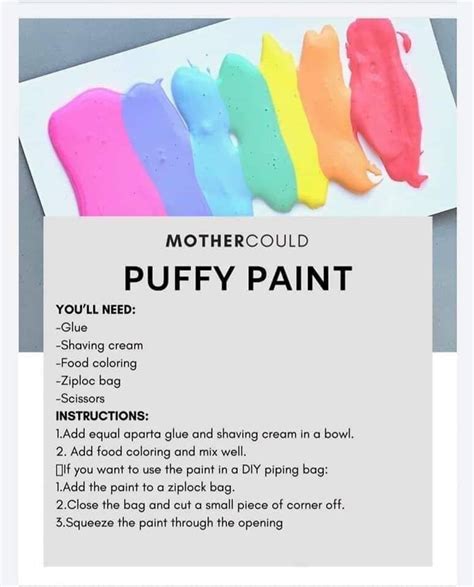 How To Make Your Own Puffy Paint Without Shaving Cream Patricia