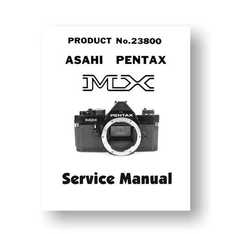 Pentax Mx Service Manual Slr Film Camera Uscamera Download