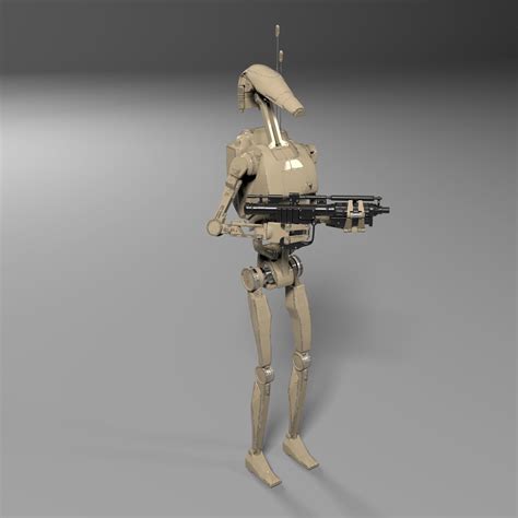 3d Model Star Wars Battle Droid With Gun Cgtrader