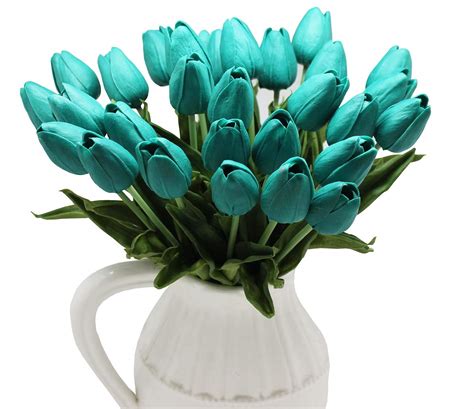 Types of artificial wedding flowers. ALIERSA En Ge 10-Heads Home Deocr Mini Tulip Real Touch ...