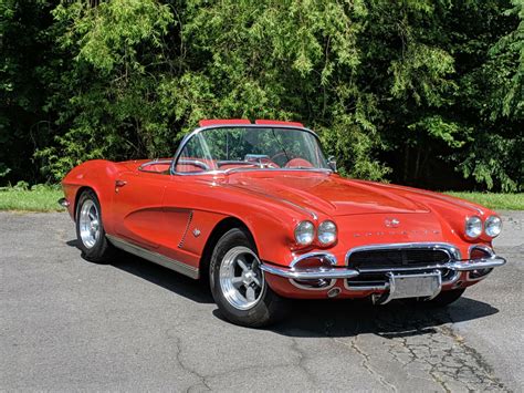 No Reserve 1962 Corvette 327340hp Two Tops Roman Red On Red For Sale
