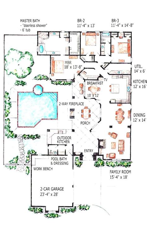 General development standards the swimming pool must be for private use and associated with a dwelling house (house used for a residence) and located behind the building line of the dwelling house. indoor-swimming-pools-house-plans-and-more-indoor-pool ...