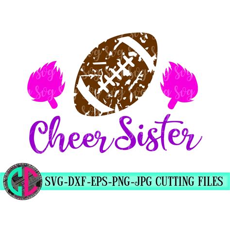 Cheerleader sister svg, cheerleader svg, football SVG, cheerleader cut