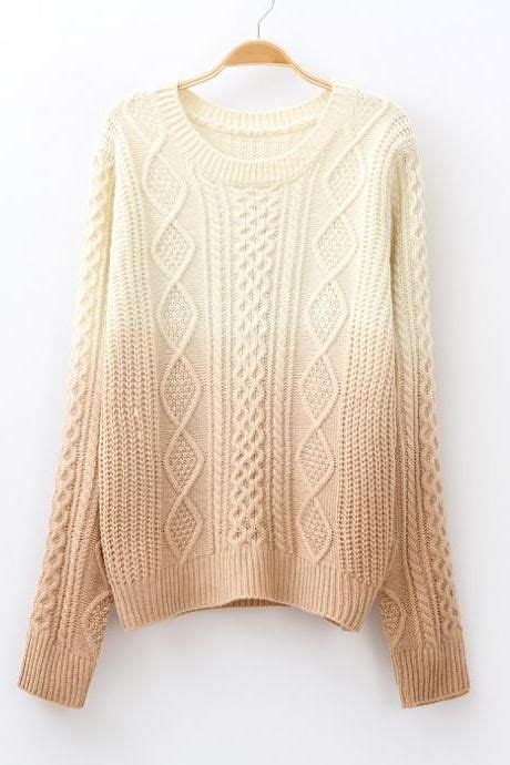 Autumn Gradient Coffee Color Sweater Colorful Sweaters Sweaters