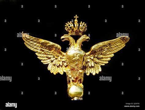 Bronze Double Headed Eagle Emblem Of Russian Empire Stock Photo Alamy