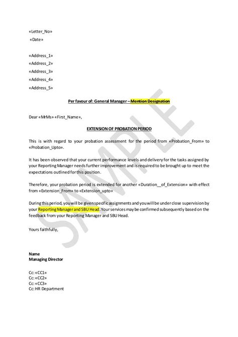 How To Write Extension Letter For Company Employee
