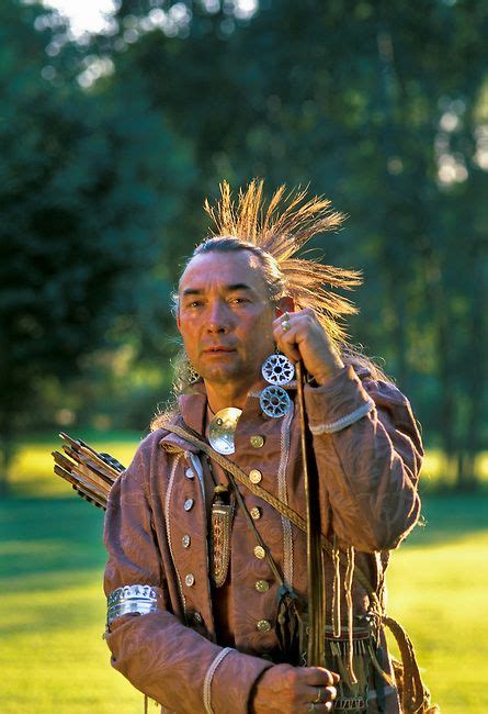 Late 1700s Shawnee Warrior Re Enactor Roger Moore Dressed In