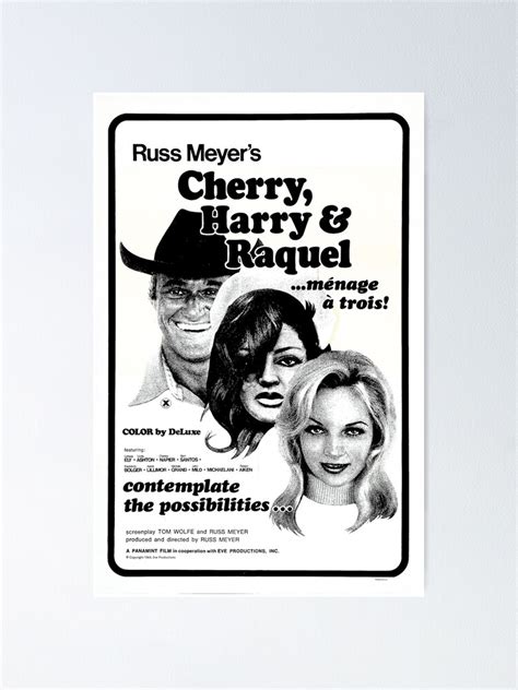 Cherry Harry And Raquel Russ Meyer Tribute Poster By Liverecs Redbubble