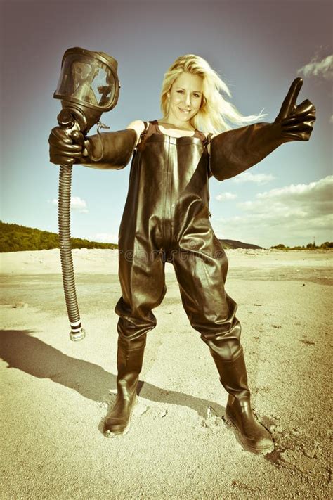 Woman With Gas Mask Stock Image Image Of Boots Environmant 21275505