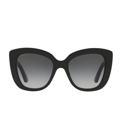 womens gucci black oversized round sunglasses harrods uk