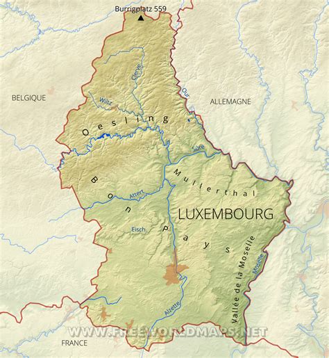 Carte Du Luxembourg Voyages Cartes