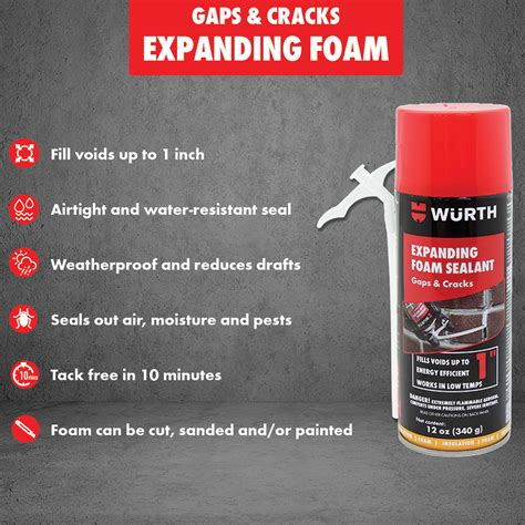 8 Pack Würth Expanding Foam Sealant Gaps And Cracks 1 Spray