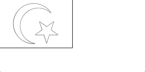 · bintang dan bulan sabit mewakili islam sebagai agama persekutuan. Bendera Johor - Gambar Mewarna