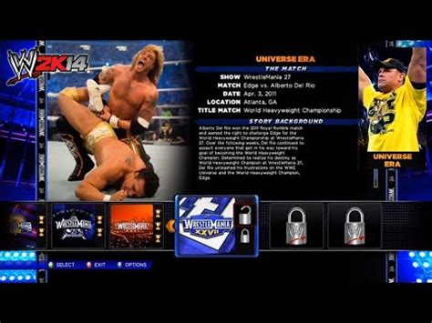 WWE2K14 WrestleMania 27 Edge Vs Alberto Del Rio April 3 2011 YouTube