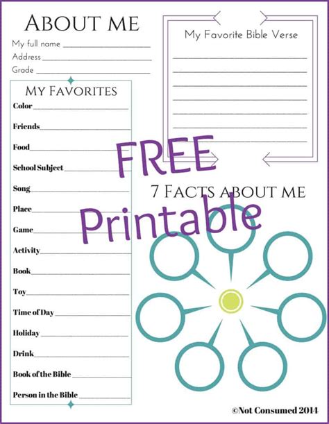 On this page, you'll find links to our extensive collection of free printable coloring pages for all occasions, plus some handy printable templates too! All About Me FREE Printable {Faith Based}