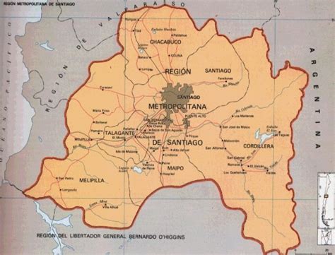 Mapa Region Metropolitana Y Sus Comunas
