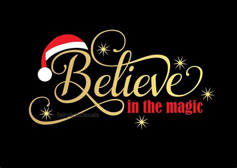Christmas Decal Believe In The Magic Vinyl Letters Computer Etsy