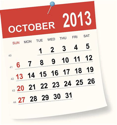 October 2013 Calendar Stock Photos Pictures And Royalty Free Images Istock