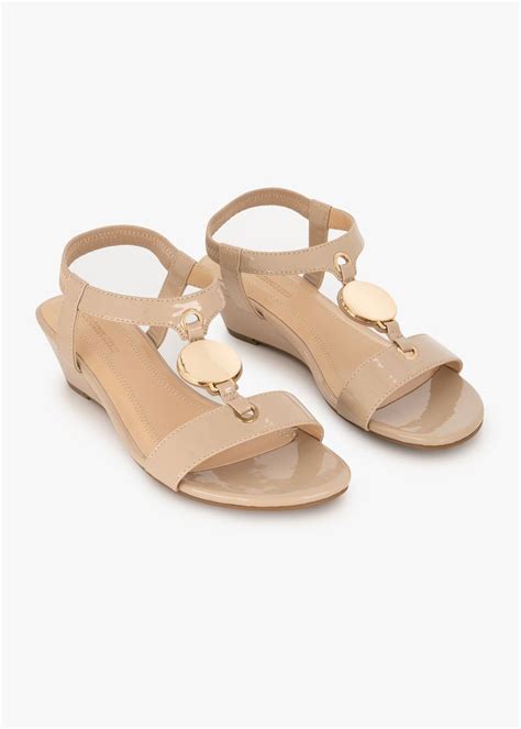 Shop Woolworths Nude Pink Patent Wedges For Women From MyRunway Co Za