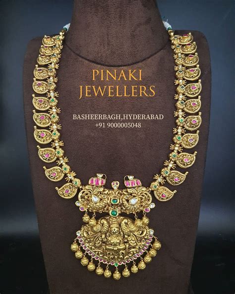 Antique Temple Mango Necklace South India Jewels