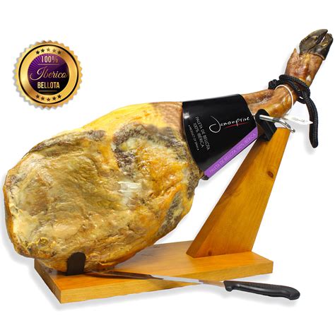 Iberico Ham Acorn Fed Bellota 100 Pure Breed Shoulder Bone In From Spain Ham Stand Kit