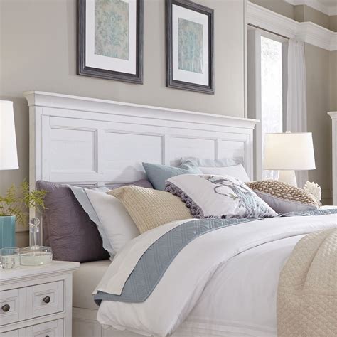 Magnussen Home Heron Cove Relaxed Traditional Soft White King Panel Headboard B H White