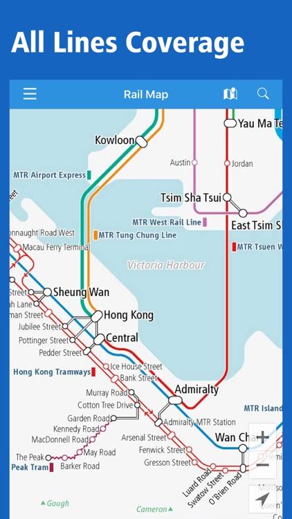 Hong Kong Rail Map Kowloon And Islands By Tokyo Studio Inc