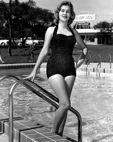 Florida Memory A Babe Woman In Swimsuit Poses At The Poolside Panama City Florida