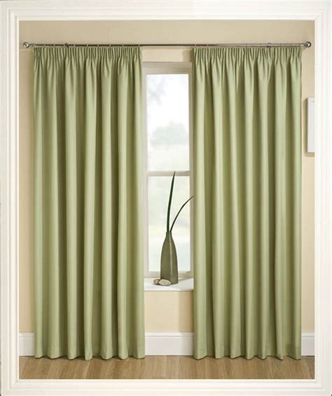 Tranquility Green Thermal Curtains Net Curtain 2 Curtains