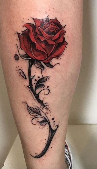 Tattoo Leg Calf Roses 56 Trendy Ideas Leg Tattoos Rose Tattoos Rose