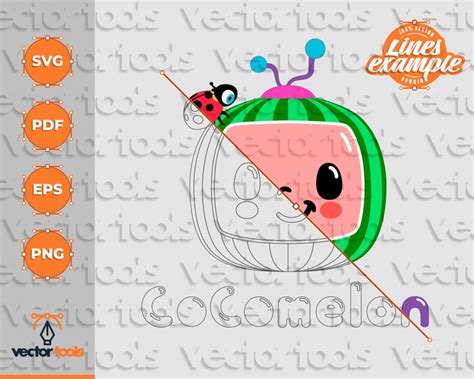 Cocomelon Svg Cocomelon Logo Svg Cocomelon Layered Etsy