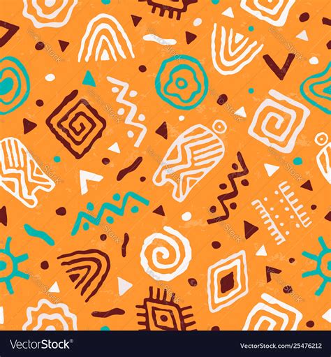 Abstract African Art Tribal Seamless Pattern Vector Image