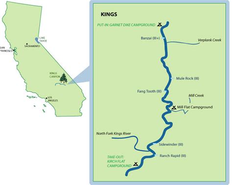 Kings River Mile By Mile Map
