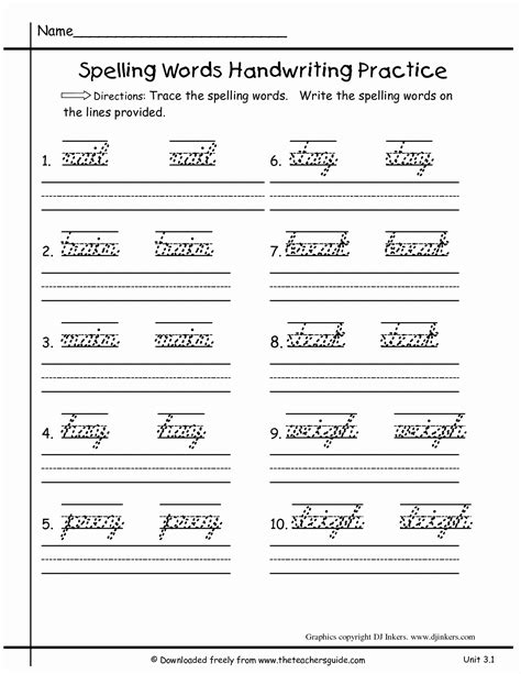 Bonus words for lists 1 & 2. 3Rd Grade Spelling Worksheets To Printable To Math — db ...