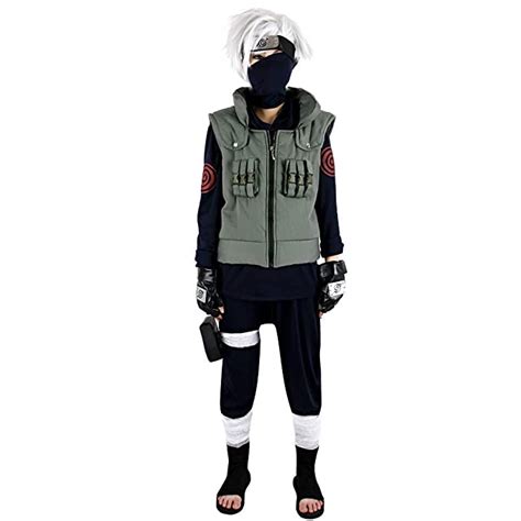 Naruto Cosplay Accessories Kakashi Hatake 3pcs Set Suit Military Style