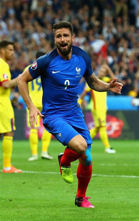 Olivier Giroud Of France Celebrates Scoring His Teams First Goal