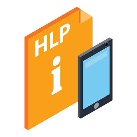 Hlp File Icon Isometric Style 15883196 Vector Art At Vecteezy