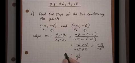 How To Find The Slope From A Set Of Points Math Wonderhowto