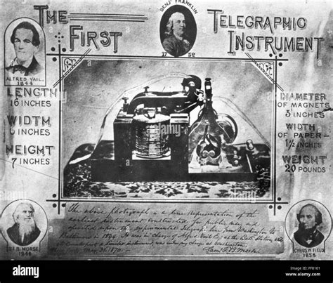 Telegraphy Ninstrument Used By Samuel Fb Morse To Send His First Telegraph Message From