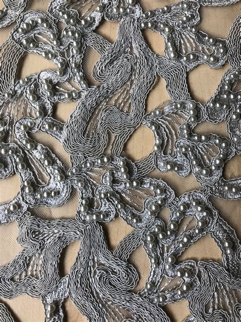 Stunning Sage Green Beaded Lace Sold Per Yard Etsy