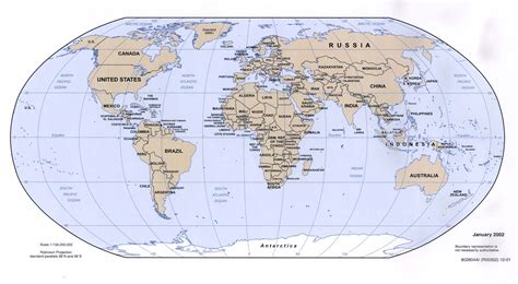 Politická mapa světa Mapa světa