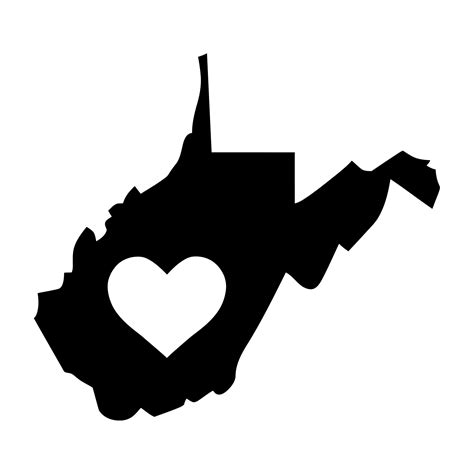 West Virginia Heart Vinyl Decal Sticker Home State Etsy