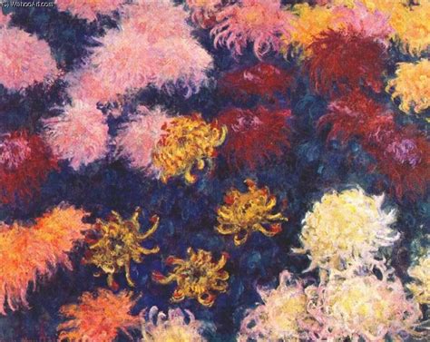 Paintings Reproductions Chrysanthemums 1897 By Claude Monet 1840 1926