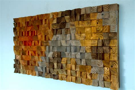 Large Rustic Art, wood wall sculpture, abstract painting on wood – Art