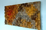 Large Rustic Art, wood wall sculpture, abstract painting on wood – Art ...